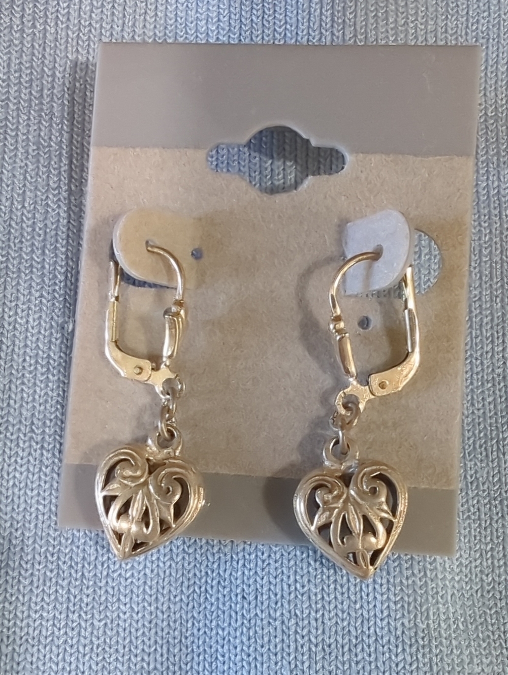Sterling Silver Heart Filigree Drop Earrings - Women Jewelry